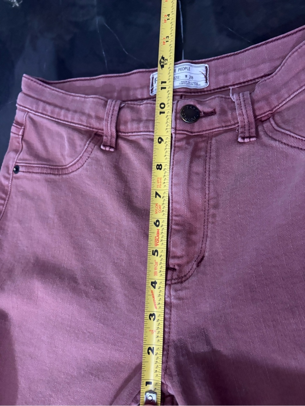 Free People Skinny Leg Ankle Faded Jeans in Rust Pink Women’s 28 Grunge,90s,boho - Picture 8 of 9